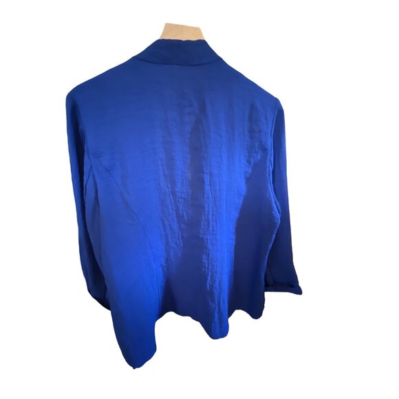 Chico’s Women’s Open Front Cardigan Royal Blue Size 12 - Picture 2 of 3